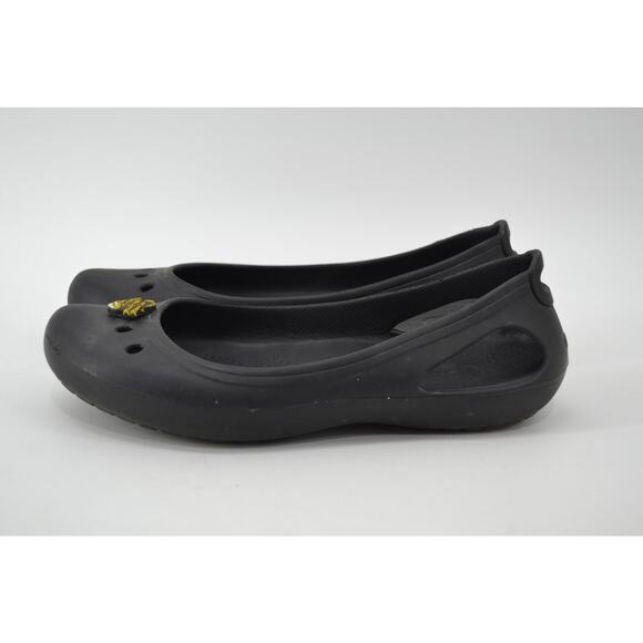 Crocs Womens Sz 8 Alice Work Flats Classic Comfort Black - Picture 14 of 14